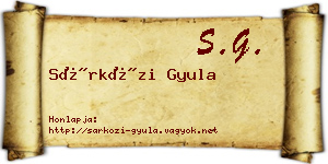 Sárközi Gyula névjegykártya